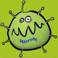 logo microbi verde con scritta
